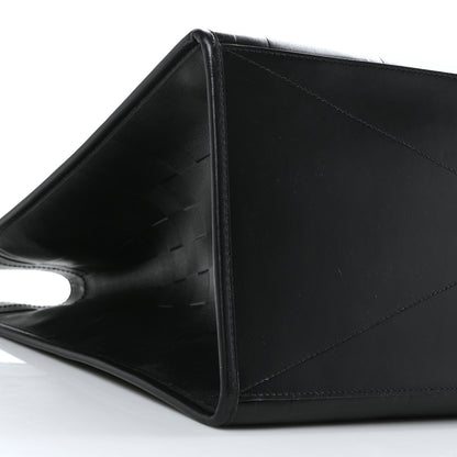 Burberry Calfskin Denny Check Embossed Tote Black 7 of 8