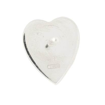 Gucci Sterling Silver Trademark Heart Stud Earrings 4 of 5
