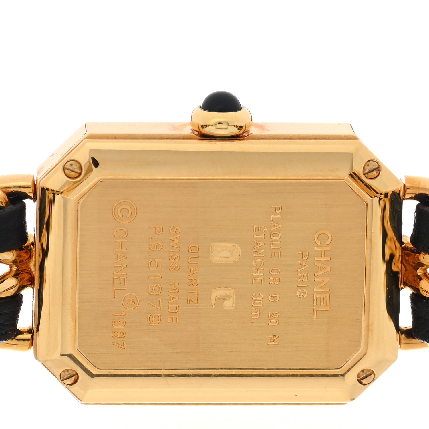 Chanel Stainless Steel Lambskin 20mm Chain Premiere Quartz Watch Gold L 4 of 4