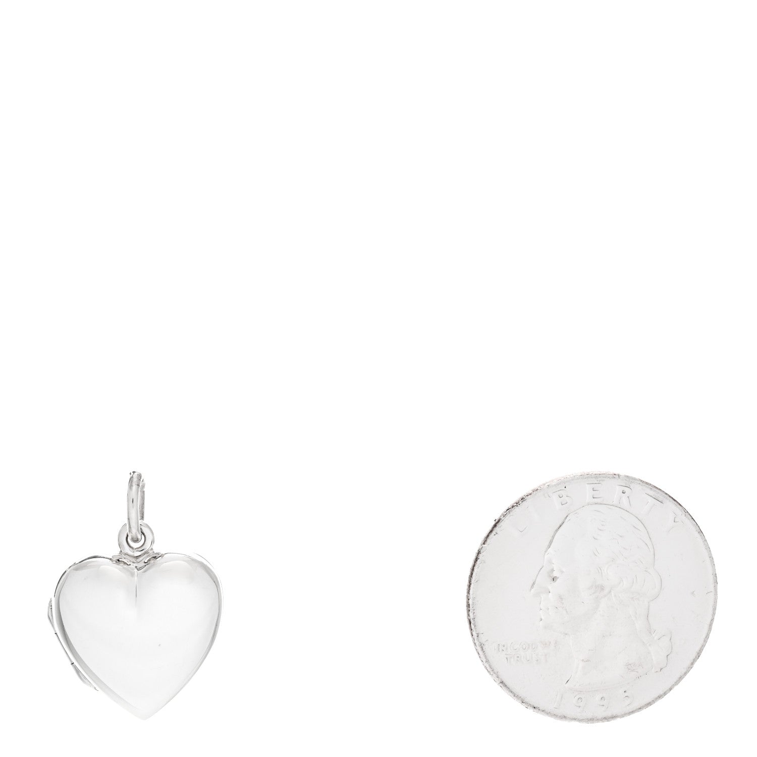 Tiffany Sterling Silver Heart Locket Pendant 2 of 5