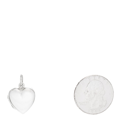 Tiffany Sterling Silver Heart Locket Pendant 2 of 5