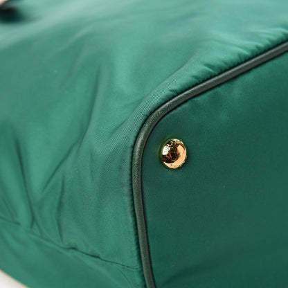Prada Tessuto Nylon Saffiano Tote Oleandro 11 of 17