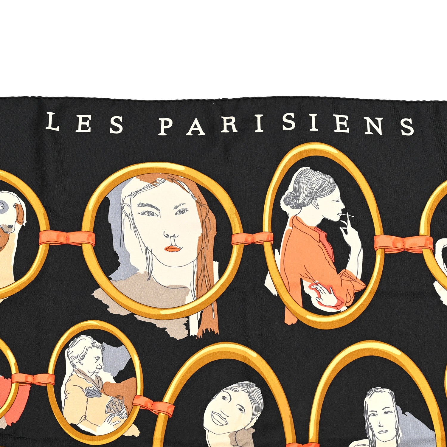Hermes Silk Les Parisiens Scarf 90 4 of 4