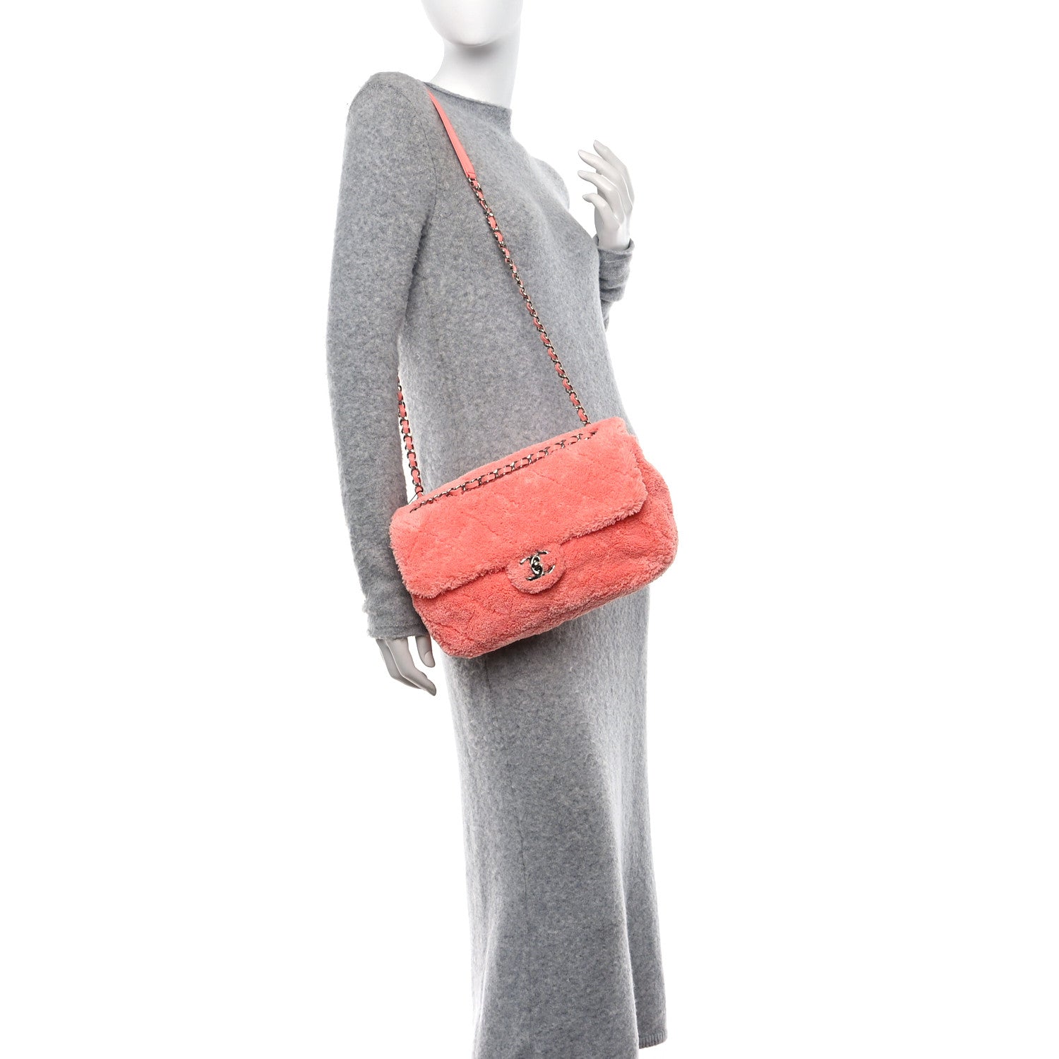 Chanel Lambskin Calfskin Mixed Fibers Quilted Medium Flap Orange 2 of 15