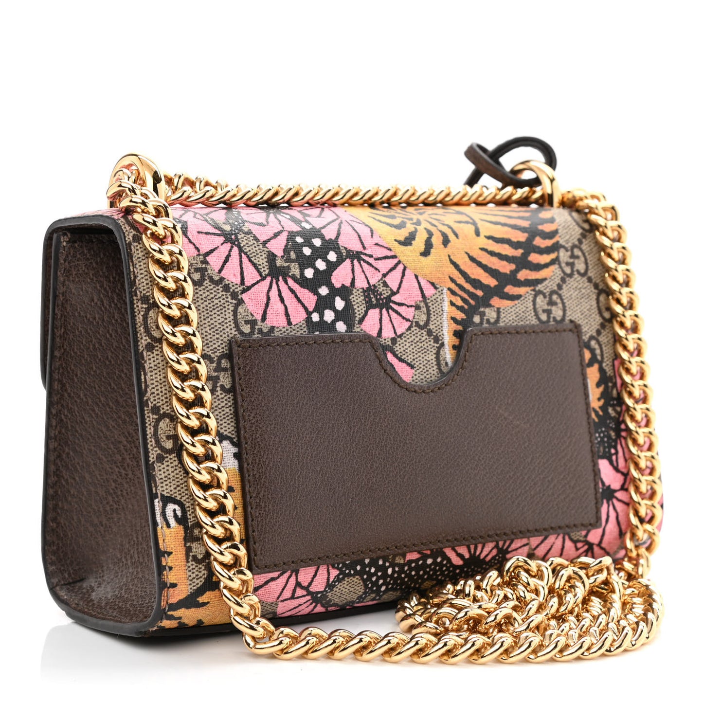 GG Supreme Monogram Bengal Small Padlock Shoulder Bag Beige Pink