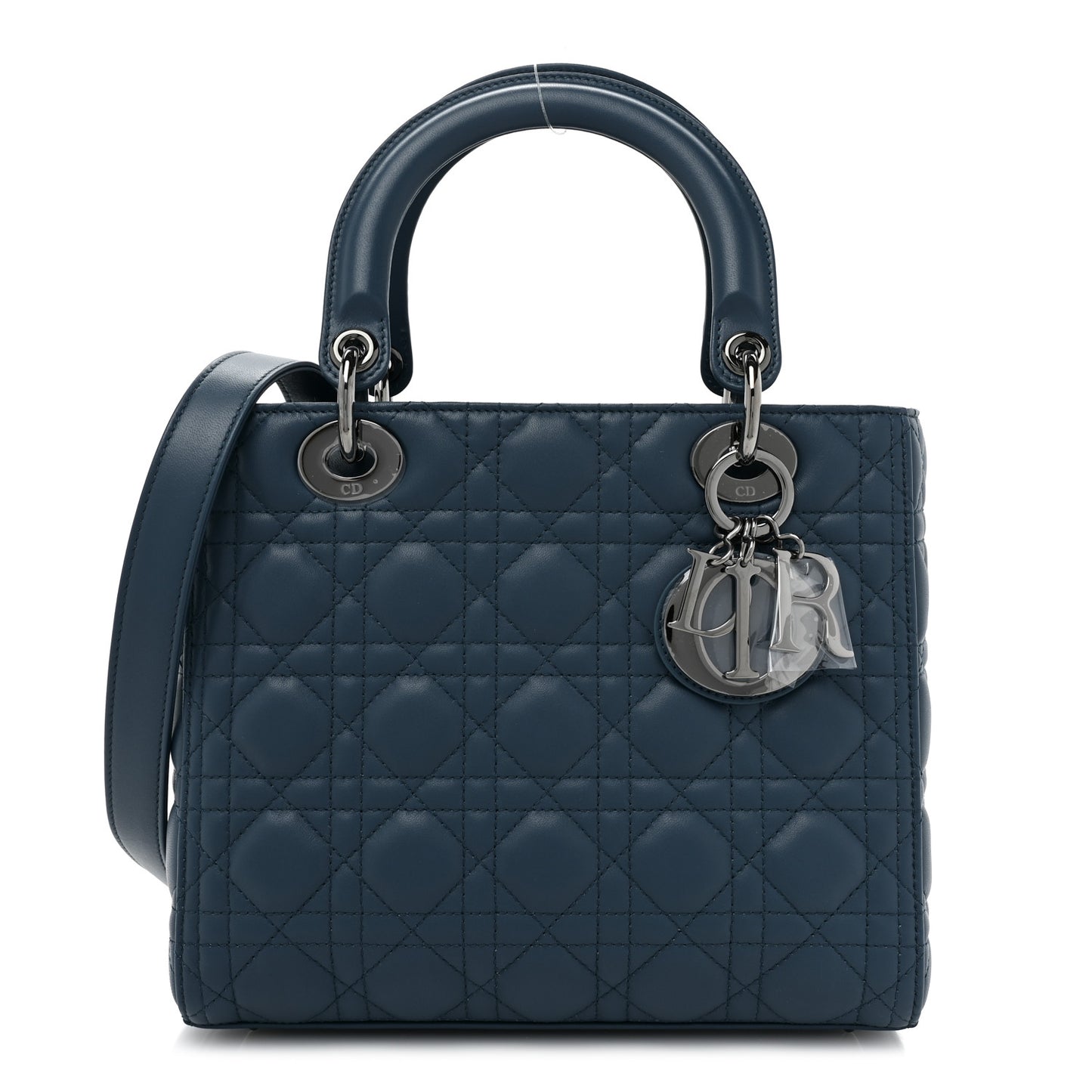 Lambskin Cannage Medium Lady Dior Blue