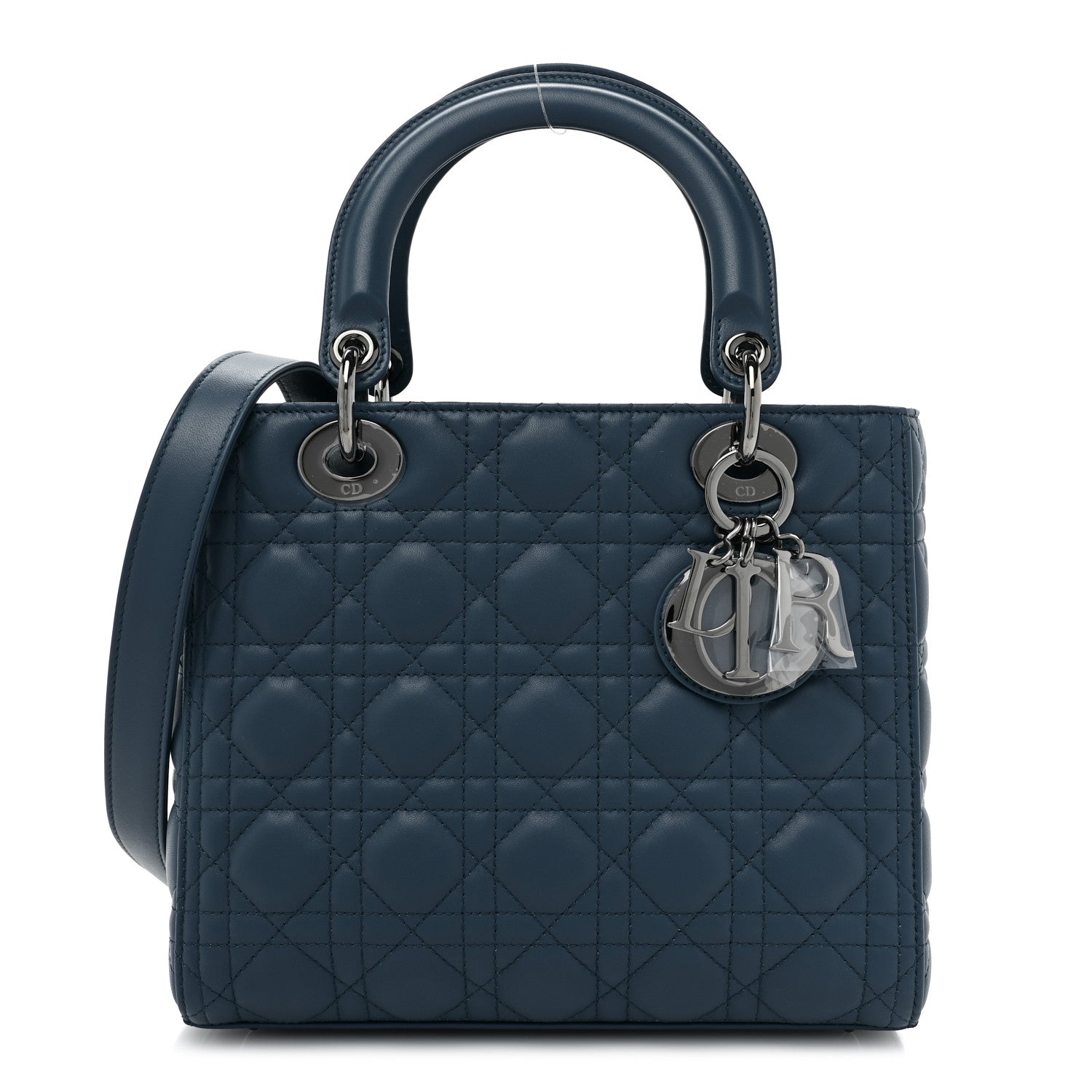Christian Dior Lambskin Cannage Medium Lady Dior Blue 1 of 10