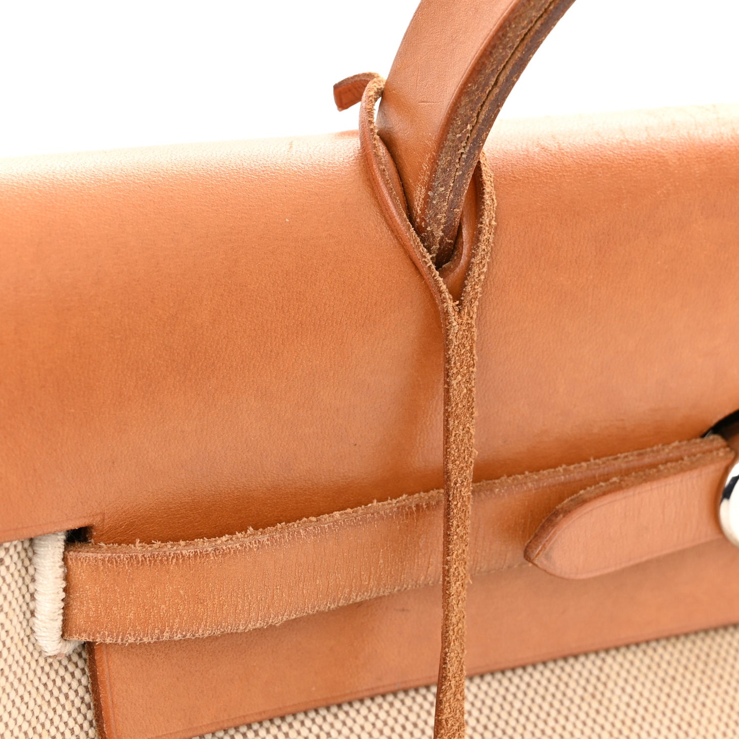 Toile Vache Calfskin Herbag 30 PM Backpack Natural