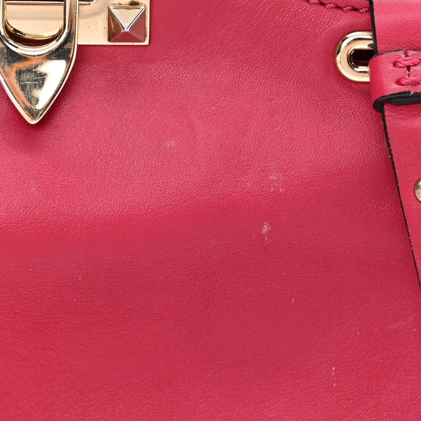 Vitello Small Rockstud Tote Fuchsia