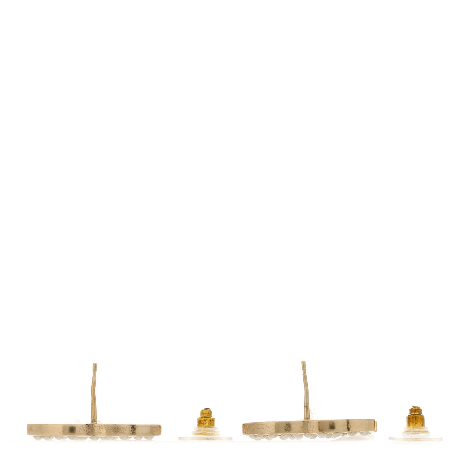 Chanel Pearl CC Earrings Gold 3 of 5