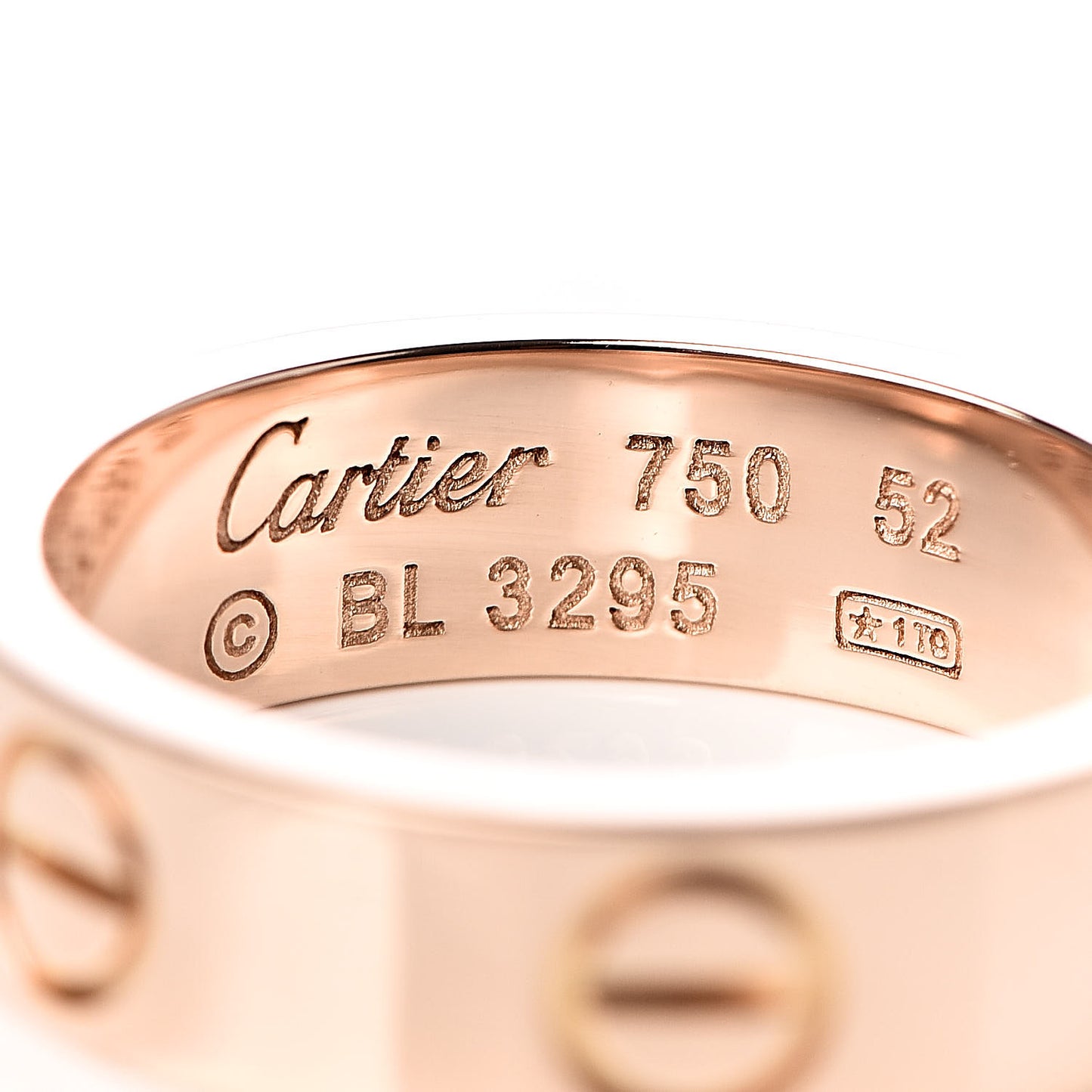 18K Pink Gold 5.5mm LOVE Ring 52 6