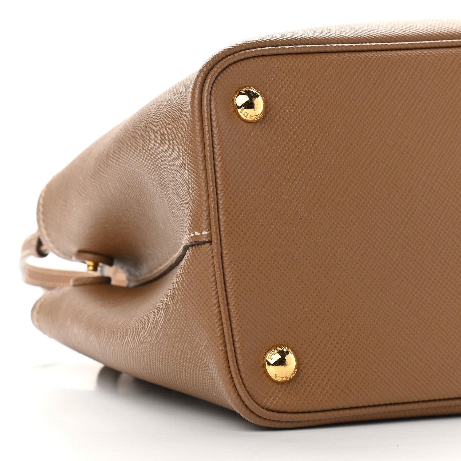 Prada Saffiano Cuir Medium Double Bag Cannella Cocco 7 of 8