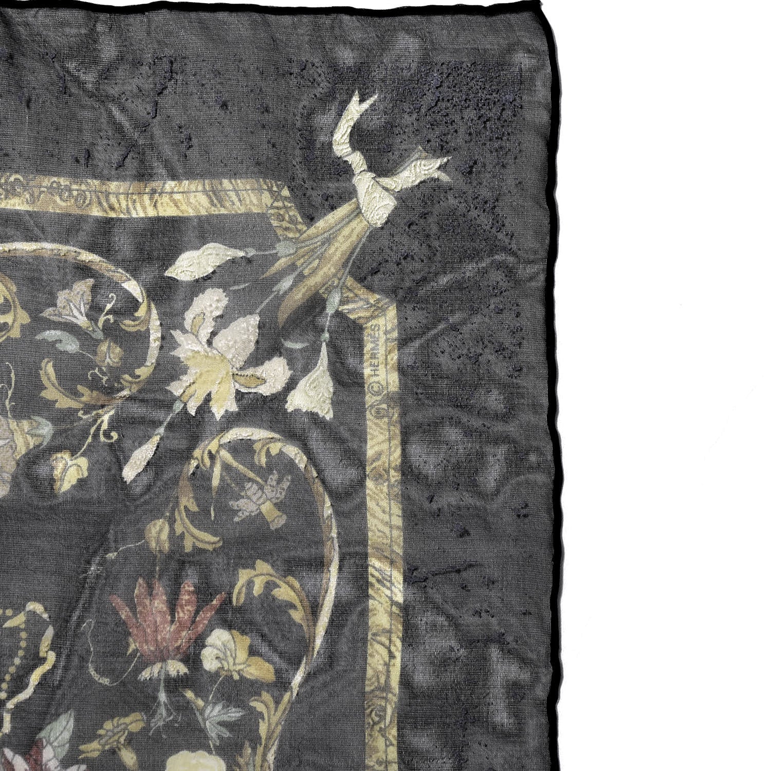 Hermes Silk Mousseline Pierres d'Orient et d'Occident Pocket Square 2 of 3