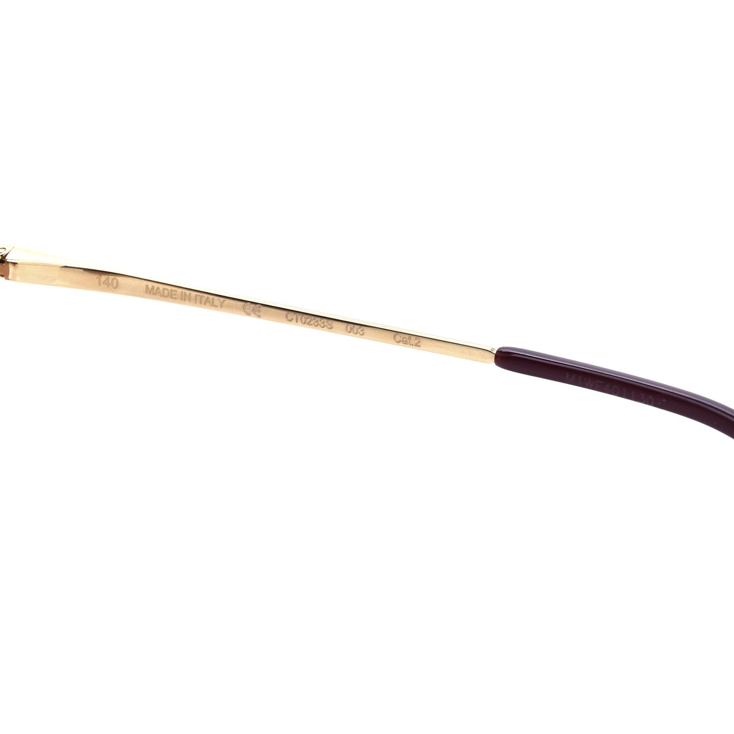 Panthere De Cartier Aviator 140 Sunglasses Gold
