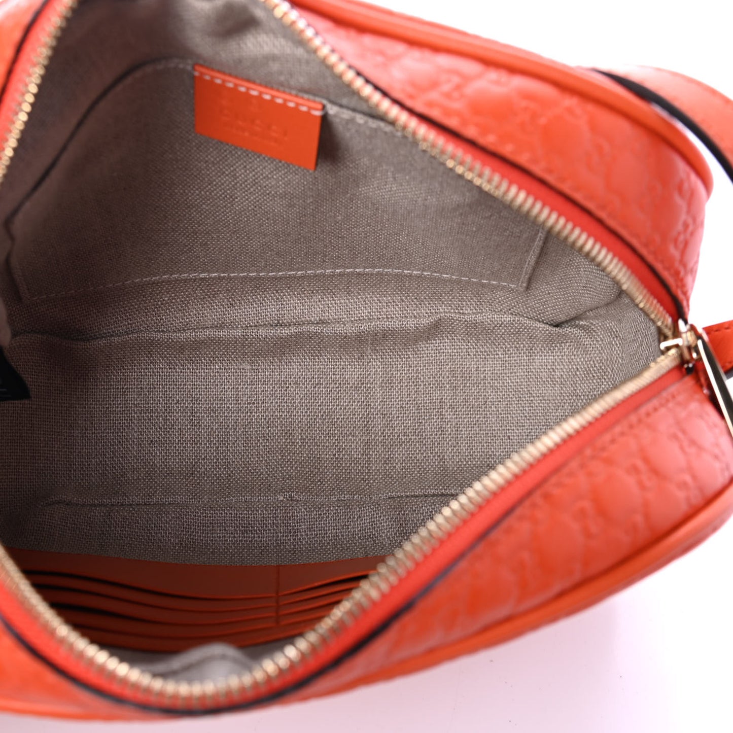 Soft Microguccissima Mini Bree Messenger Bag Sun Orange