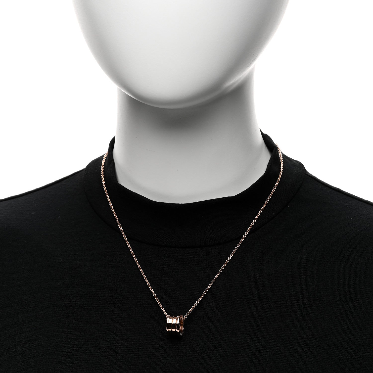Bulgari 18K Rose Gold B.Zero1 Pendant Necklace 2 of 8
