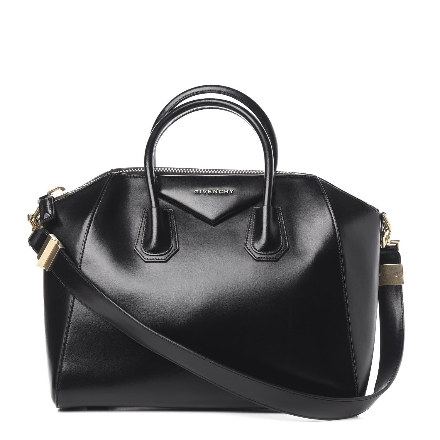 Givenchy Shiny Lord Calfskin Medium Antigona Black 1 of 10