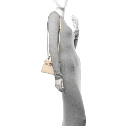 Hermes Ostrich Kelly Sellier Mini 20 Nata 2 of 12