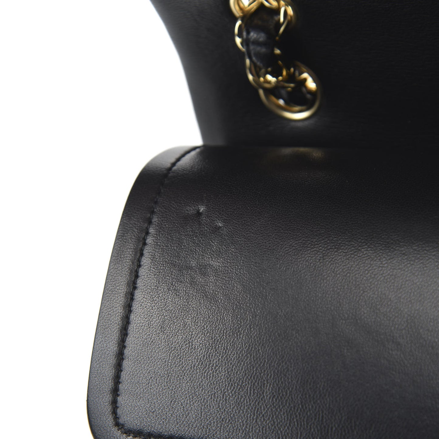 Lambskin Quilted Jumbo Double Flap Black