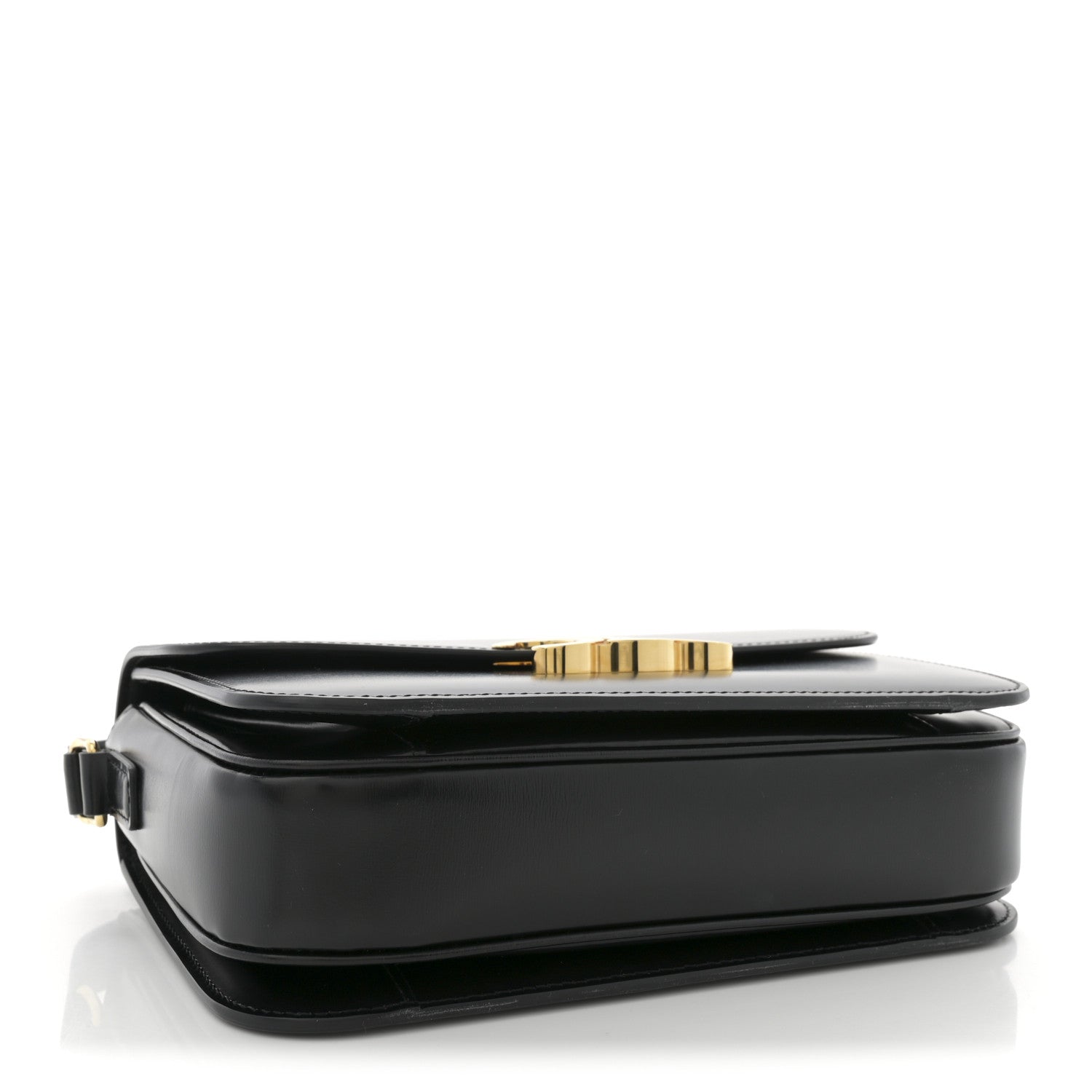 Celine Shiny Calfskin Medium Triomphe Black 4 of 11