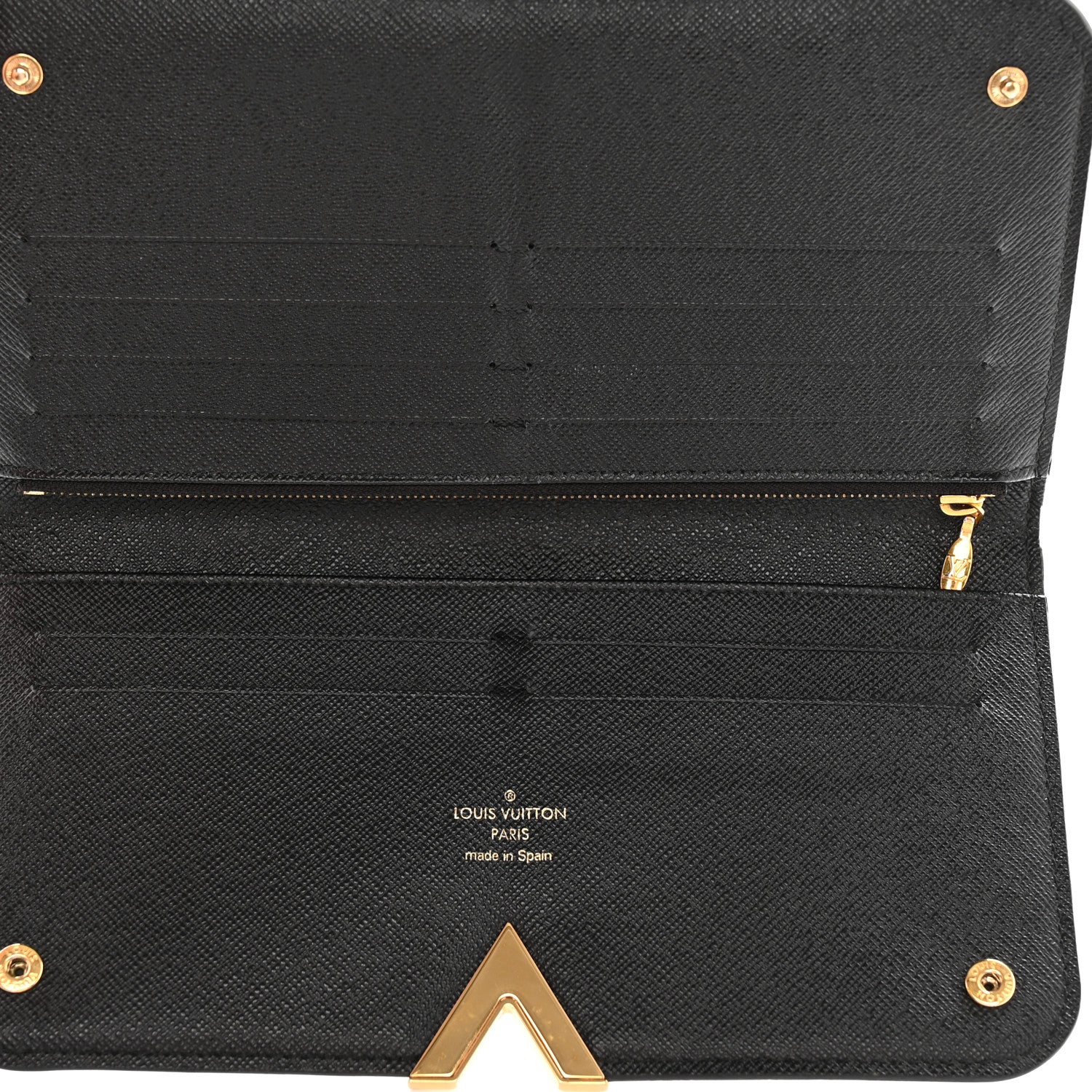 Louis Vuitton Monogram Calfskin Kimono Wallet Black 5 of 9