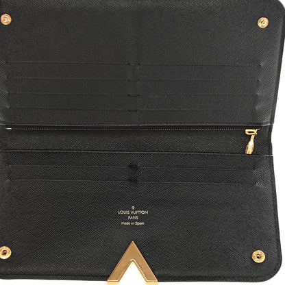 Louis Vuitton Monogram Calfskin Kimono Wallet Black 5 of 9