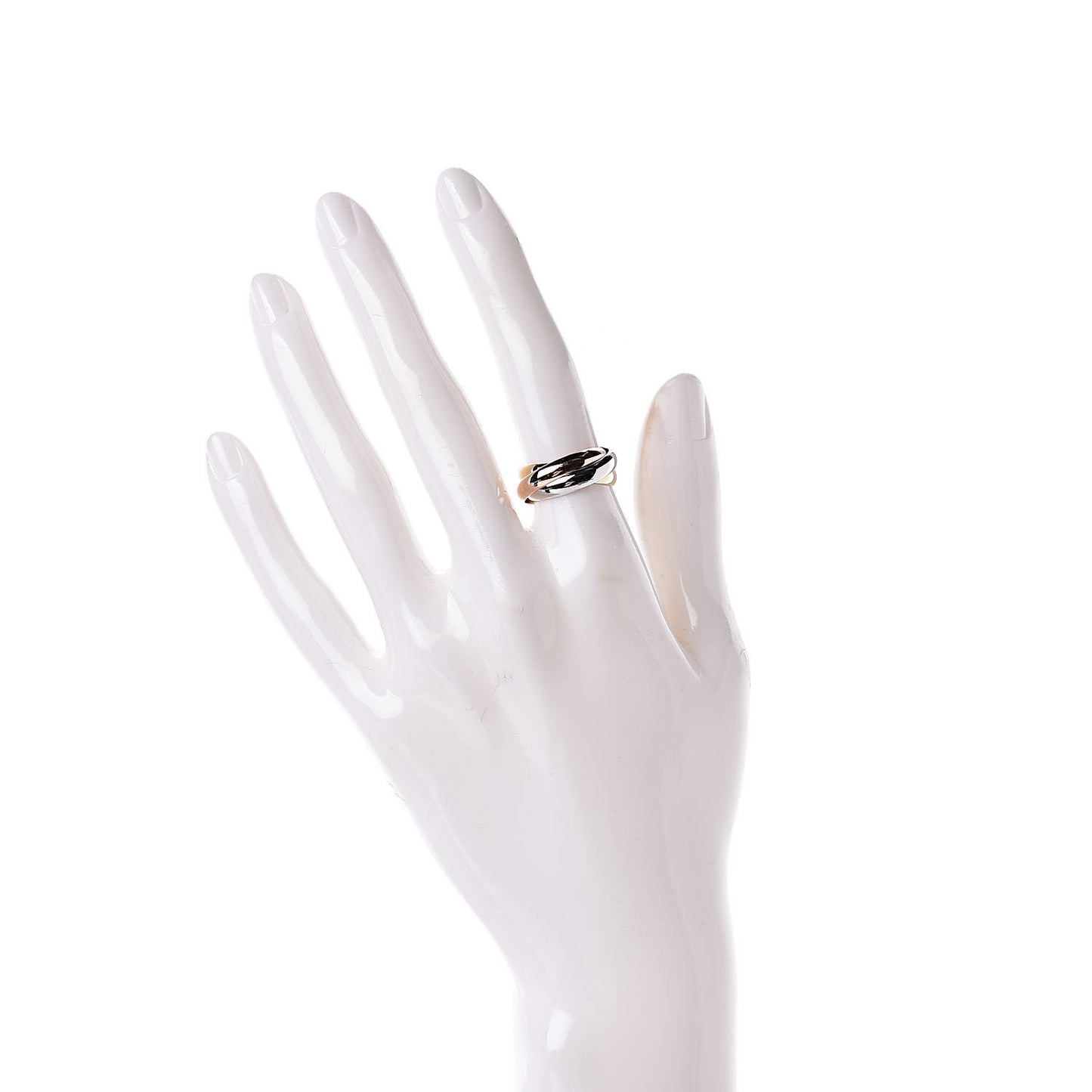 18K Pink Yellow White Gold Classic Trinity Ring 50 5.25