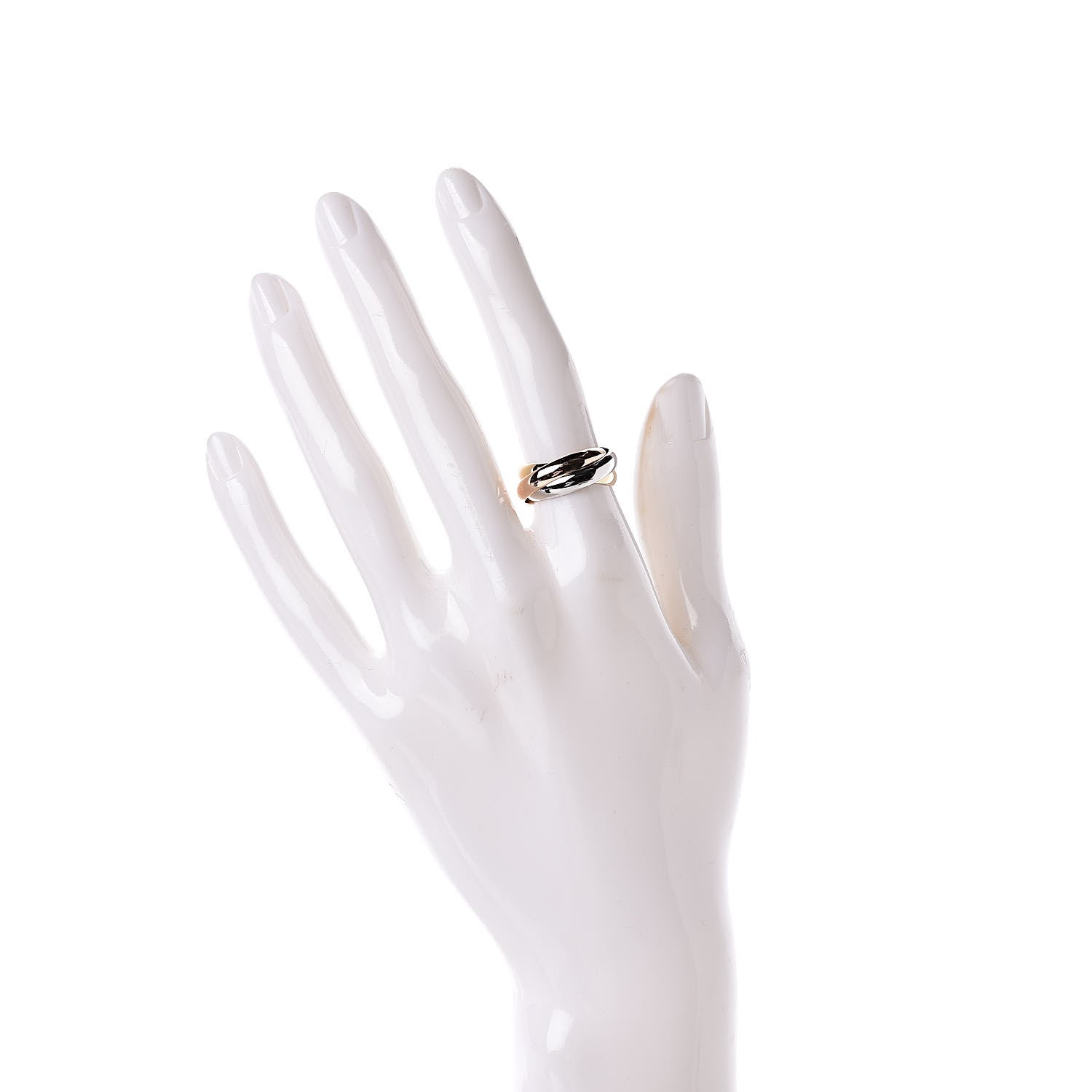 Cartier 18K Pink Yellow White Gold Classic Trinity Ring 50 5.25 2 of 5