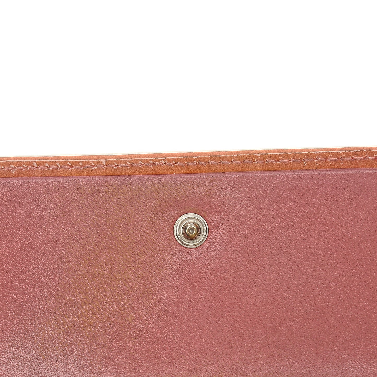 Patent Compact CC Flap Wallet Pink