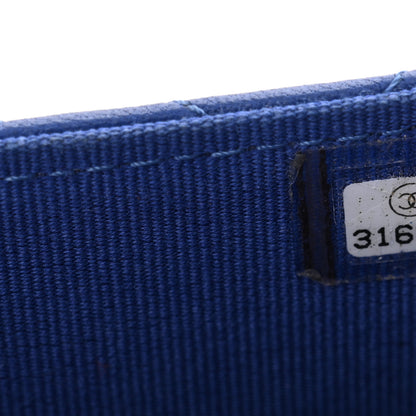 Chanel Lambskin Quilted Top Handle Flap Coin Purse With Chain Blue 8 of 12