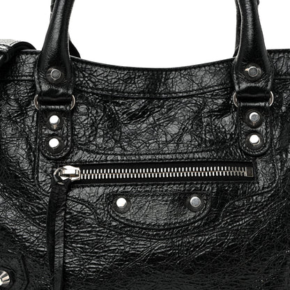 Balenciaga Agneau Arena Silver Hardware Small Le City Black 8 of 10