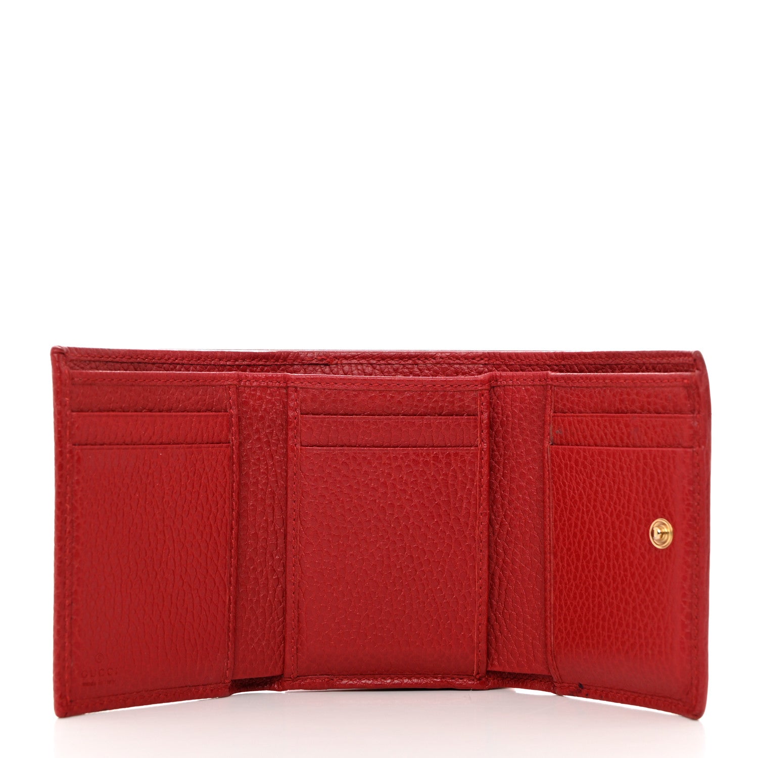 Gucci Dollar Calfskin GG Marmont Wallet Hibiscus Red 5 of 13