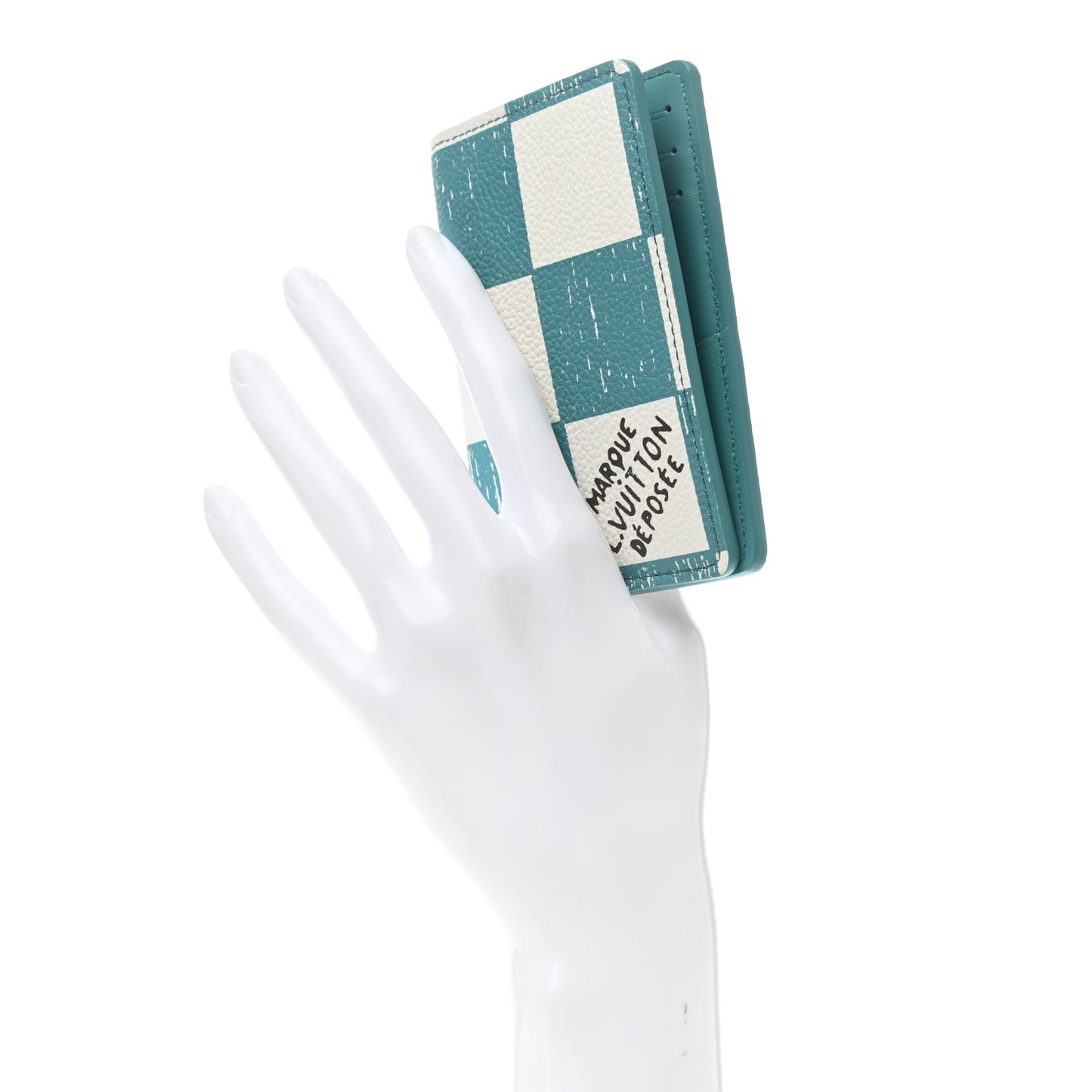 Damier Checkerboard Pocket Organizer Teal