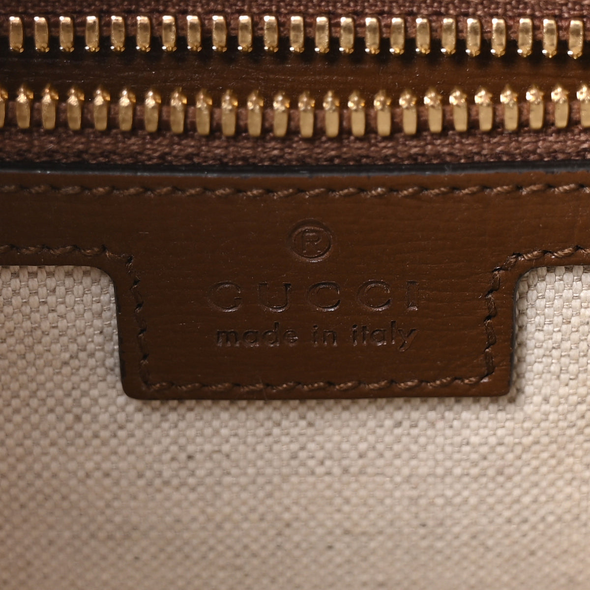 Gucci GG Supreme Monogram Azalea Calfskin Retro Interlocking G Buckle Backpack Beige Ebony Brown Sugar 6 of 11