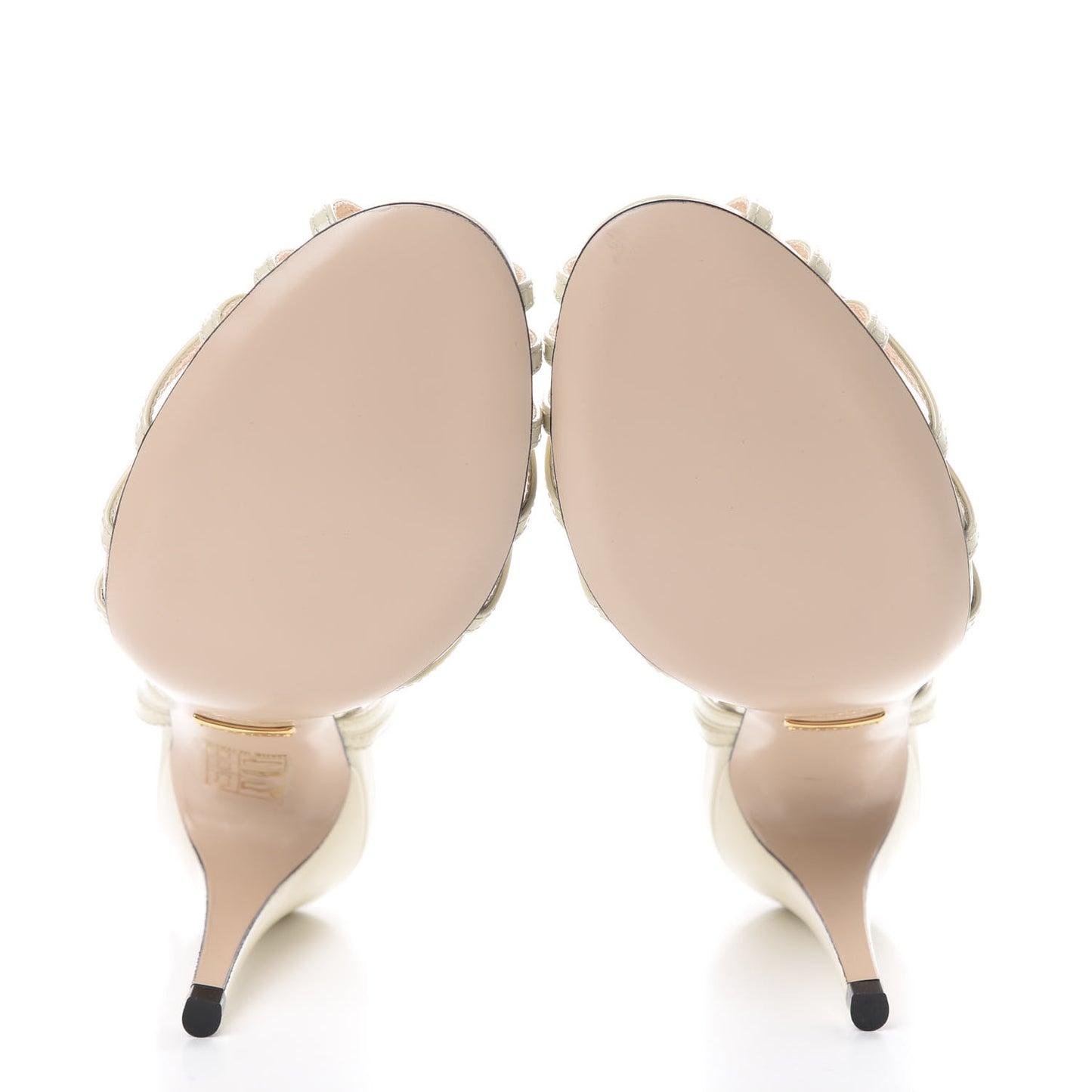 Vernice Crystal Sandals 36.5 Vintage White