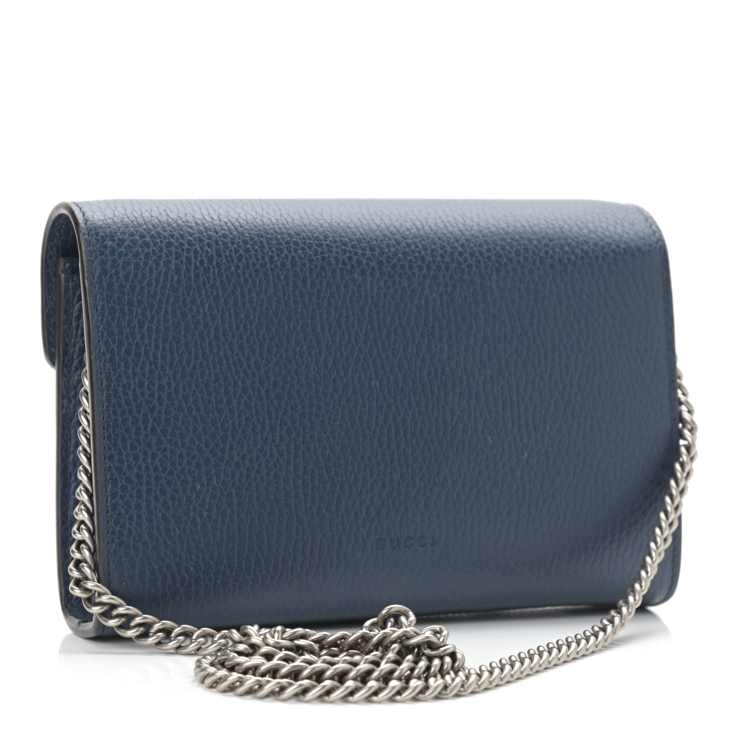 Gucci Dollar Calfskin Crystal Mini Dionysus Chain Wallet Blue Agata Black Diamond 2 of 10