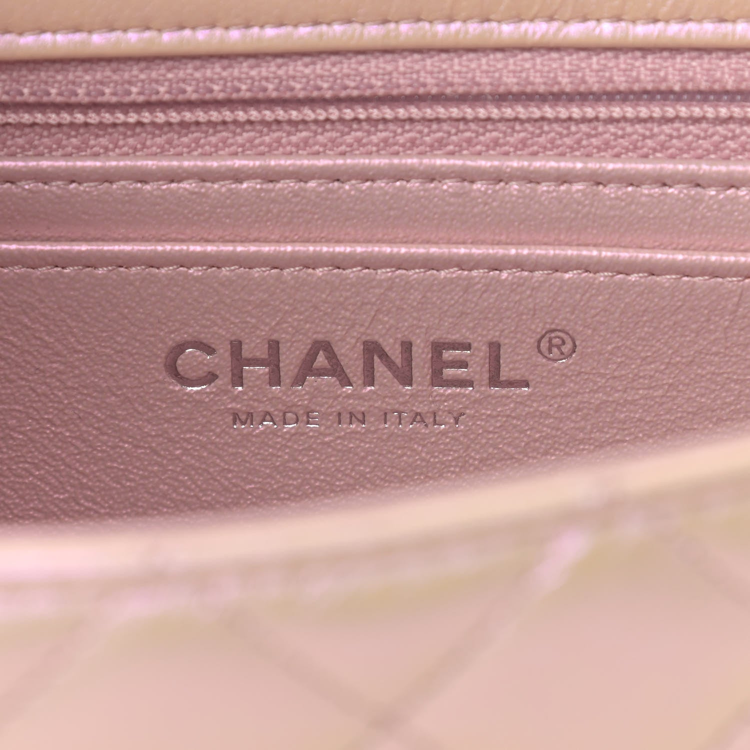 Chanel Iridescent Calfskin Quilted Mini Rectangular Flap Pink 6 of 9