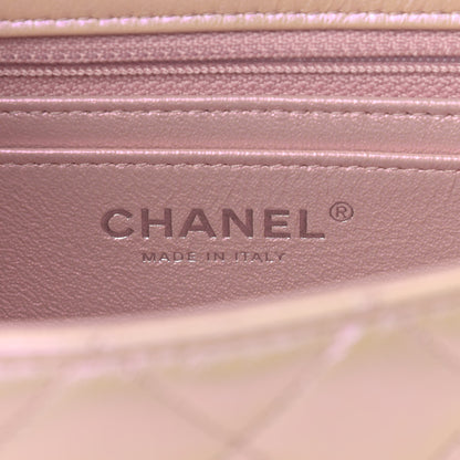 Chanel Iridescent Calfskin Quilted Mini Rectangular Flap Pink 6 of 9