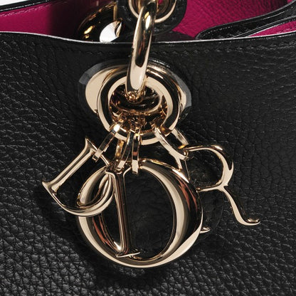 Christian Dior Bullcalf Small Diorissimo Tote Black Rose Indien 6 of 18