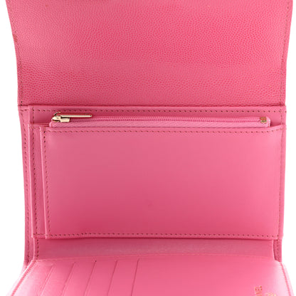 Chanel Caviar Quilted Medium Flap Wallet Pink 5 of 9