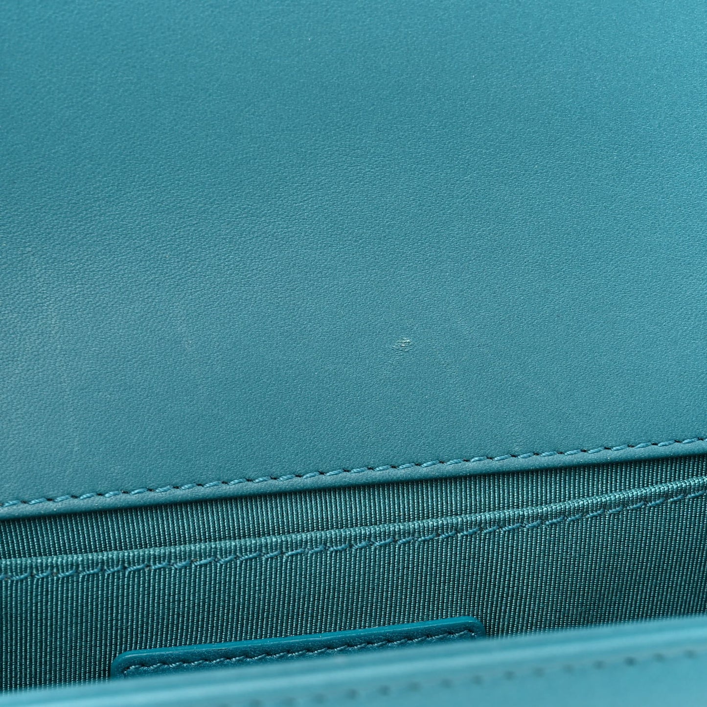 Lambskin Quilted Small Boy Flap Dark Turquoise