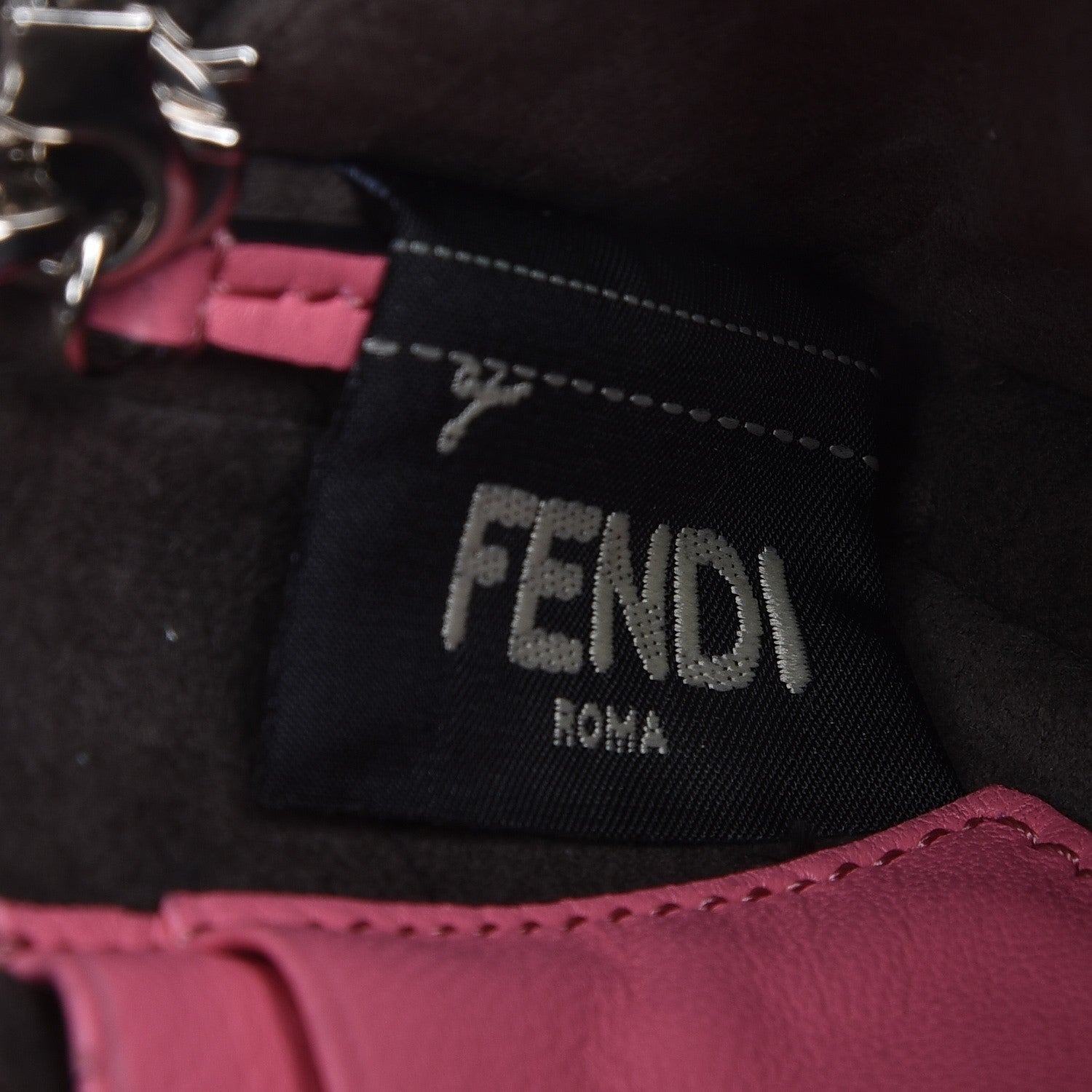 Fendi Nappa Rabbit Fox Fur Micro Buggie Baguette Rosa Fluo Multicolor 10 of 13