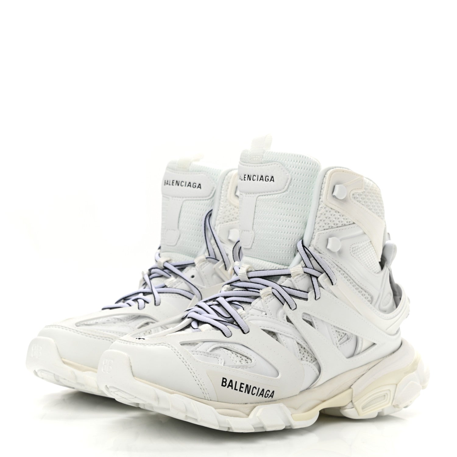 Balenciaga Mesh Nylon Womens Track Hike Sneakers 39 White 3 of 8