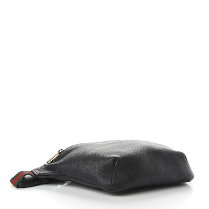 Gucci Grained Calfskin Logo Belt Bag Black 4 of 9