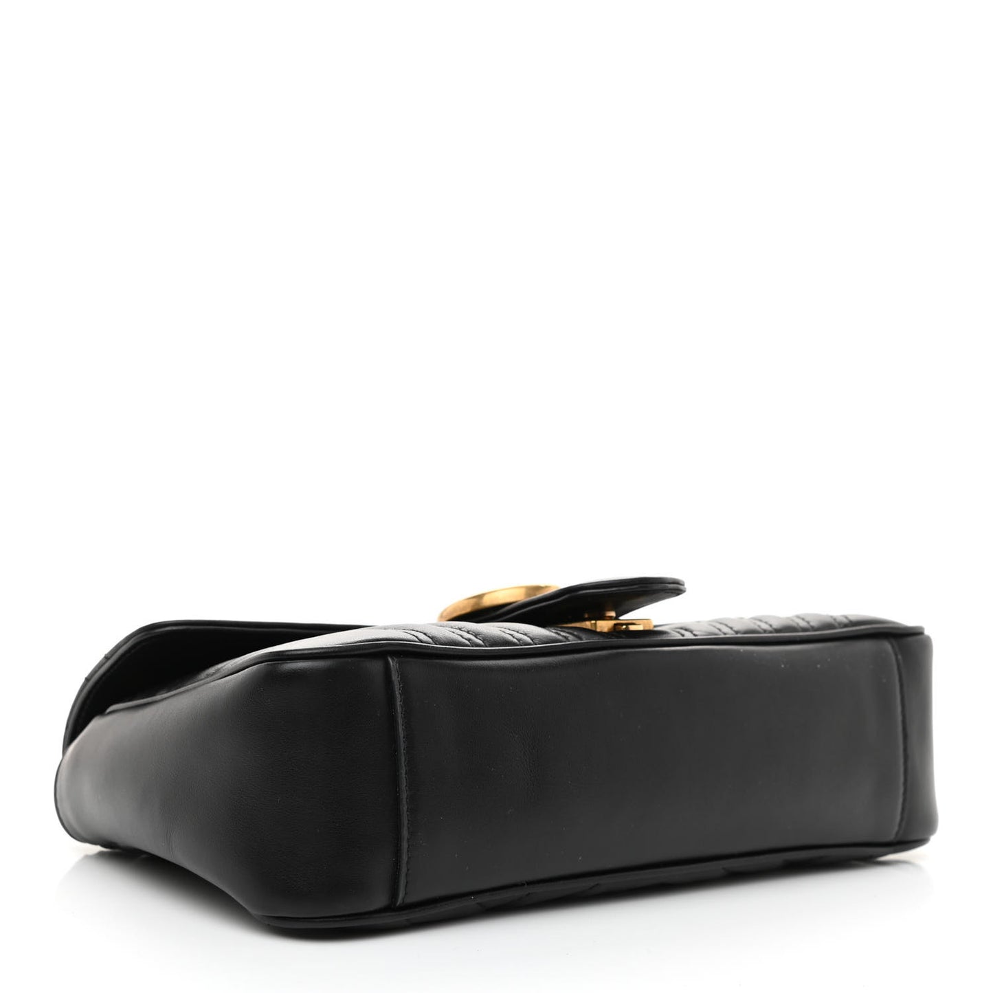 Calfskin Matelasse Small GG Marmont Shoulder Bag Black