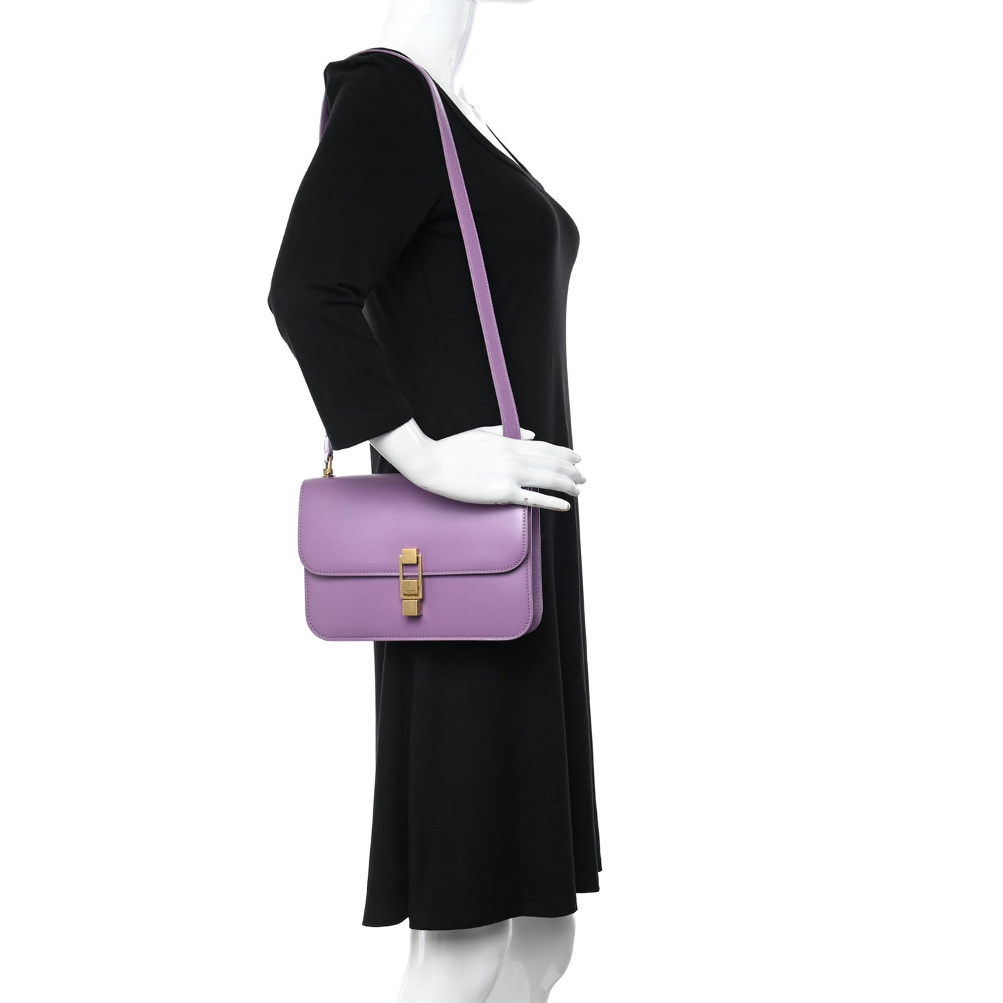 Smooth Calfskin Carre Satchel Lilas