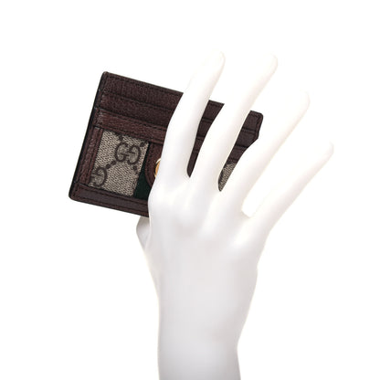 Gucci GG Supreme Monogram Ophidia Card Holder Brown 2 of 12