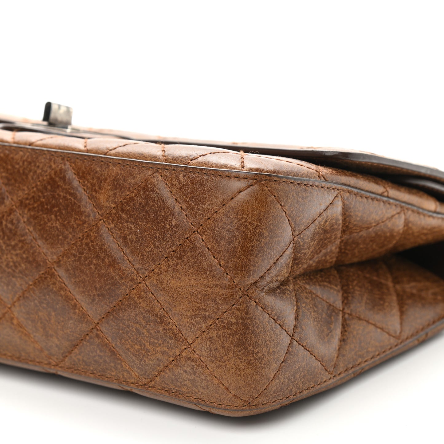 Aged Calfskin Quilted 2.55 Reissue 226 Flap Light Brown