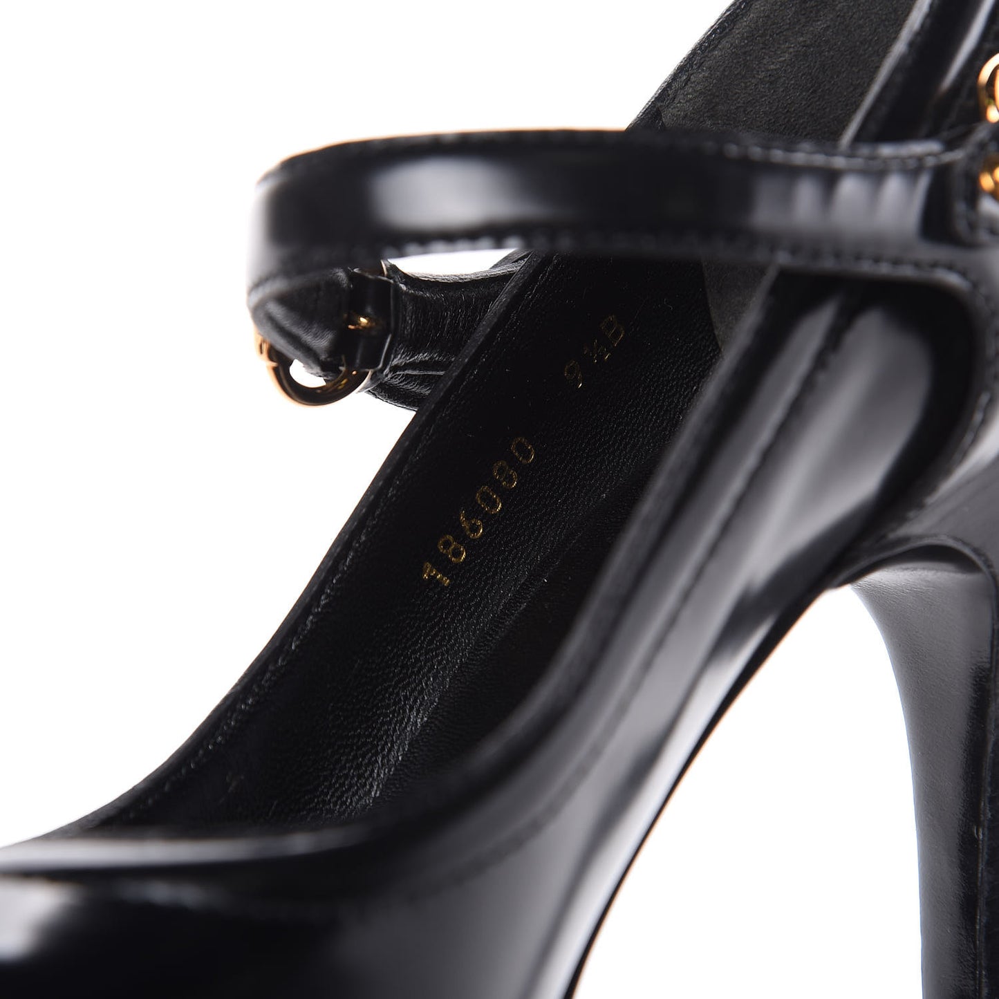Calfskin Baby Lux Mary Jane Pumps 9.5 Black