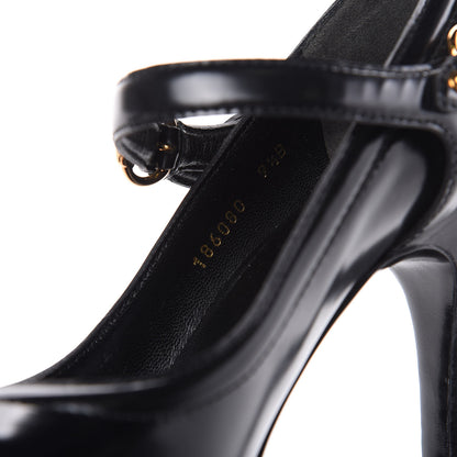 Gucci Calfskin Baby Lux Mary Jane Pumps 9.5 Black 7 of 10